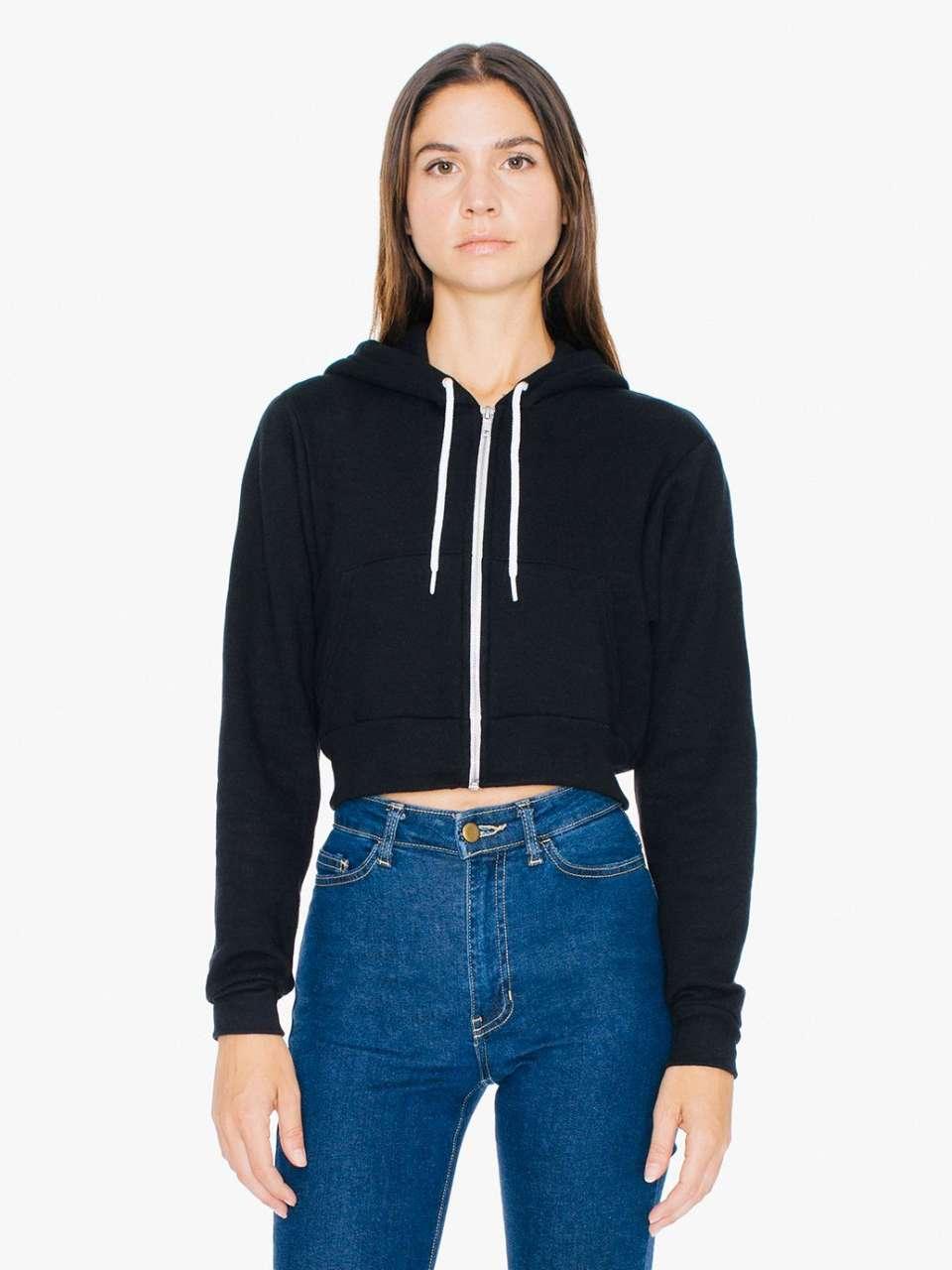 WOMEN'S FLEX FLEECE CROPPED ZIP HOODED SWEATSHIRT - Image 3
