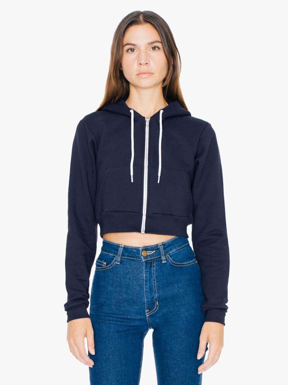 WOMEN'S FLEX FLEECE CROPPED ZIP HOODED SWEATSHIRT - Image 5