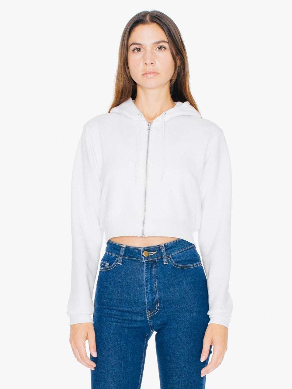 WOMEN'S FLEX FLEECE CROPPED ZIP HOODED SWEATSHIRT - Image 4