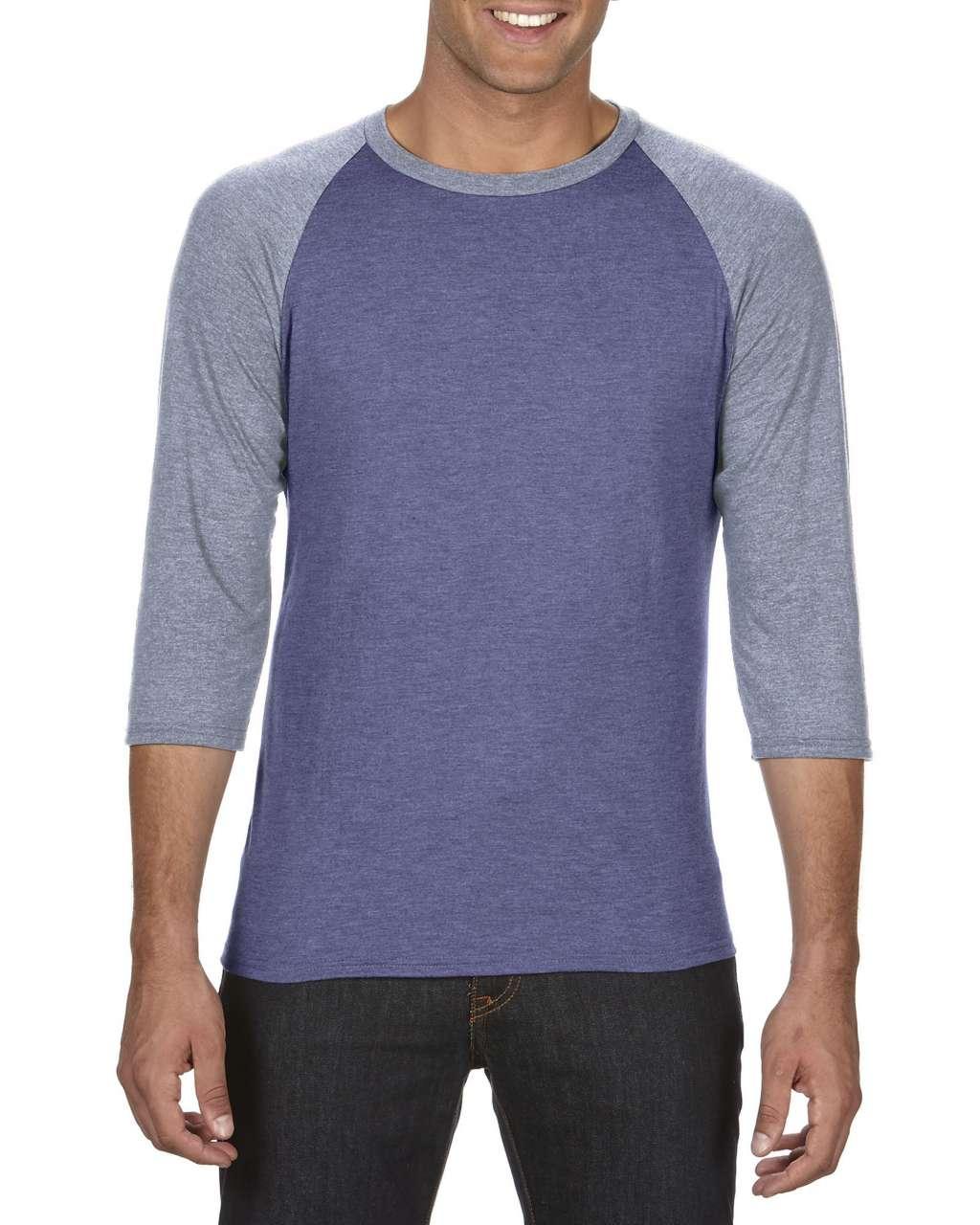 ADULT TRI-BLEND ¾ SLEEVE RAGLAN TEE - Image 4
