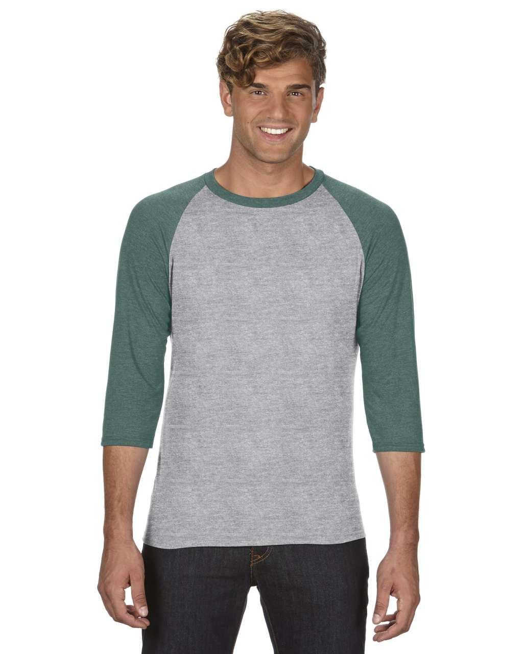 ADULT TRI-BLEND ¾ SLEEVE RAGLAN TEE - Image 9
