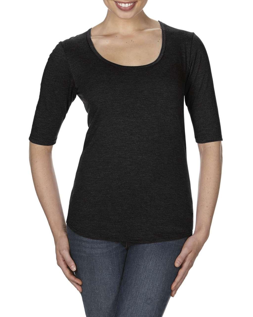 WOMEN’S TRI-BLEND DEEP SCOOP 1/2 SLEEVE TEE - Image 15