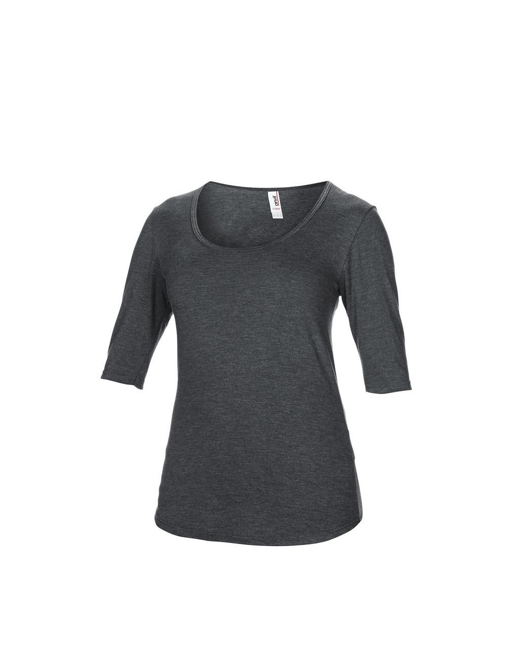 WOMEN’S TRI-BLEND DEEP SCOOP 1/2 SLEEVE TEE - Image 7