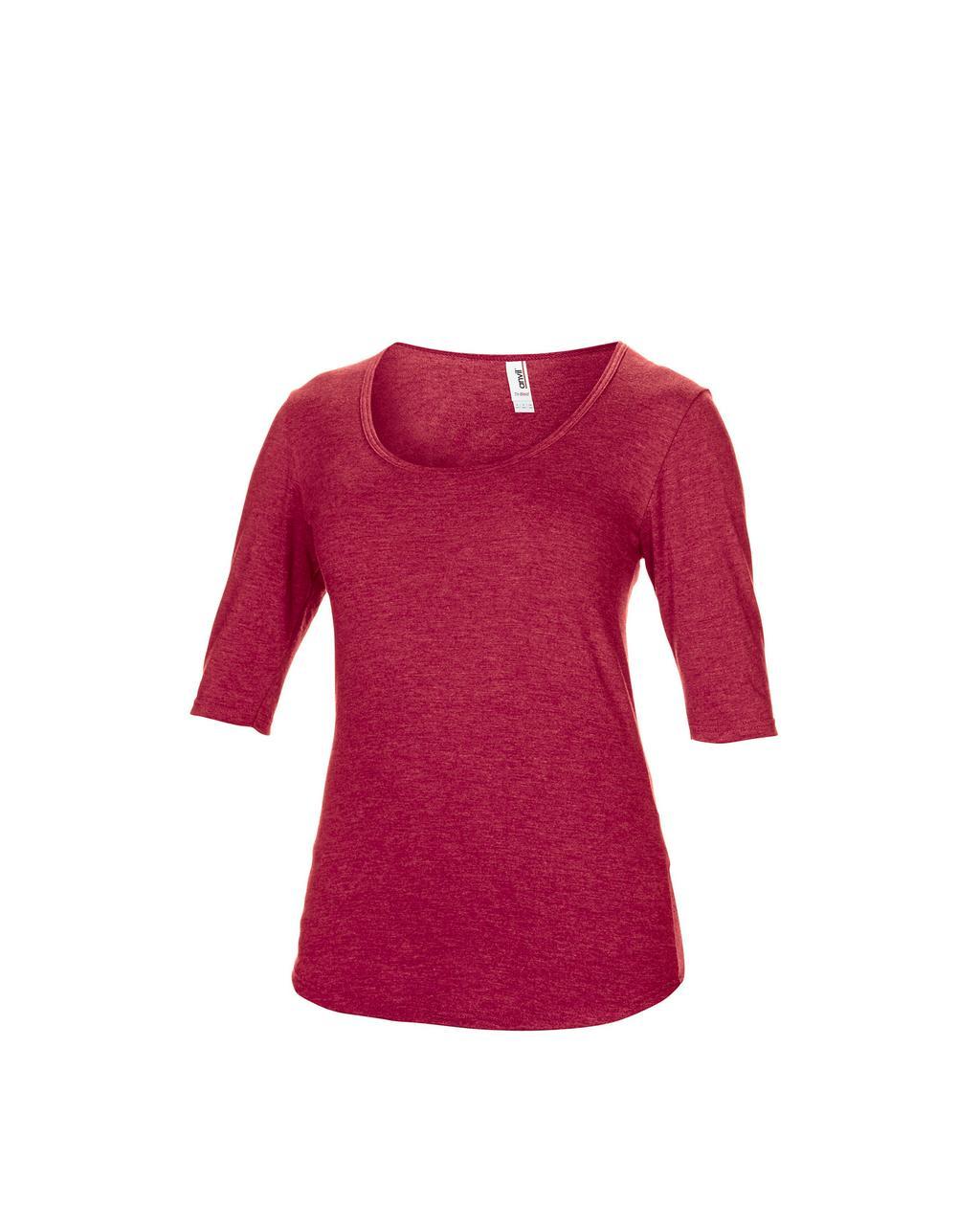 WOMEN’S TRI-BLEND DEEP SCOOP 1/2 SLEEVE TEE - Image 3