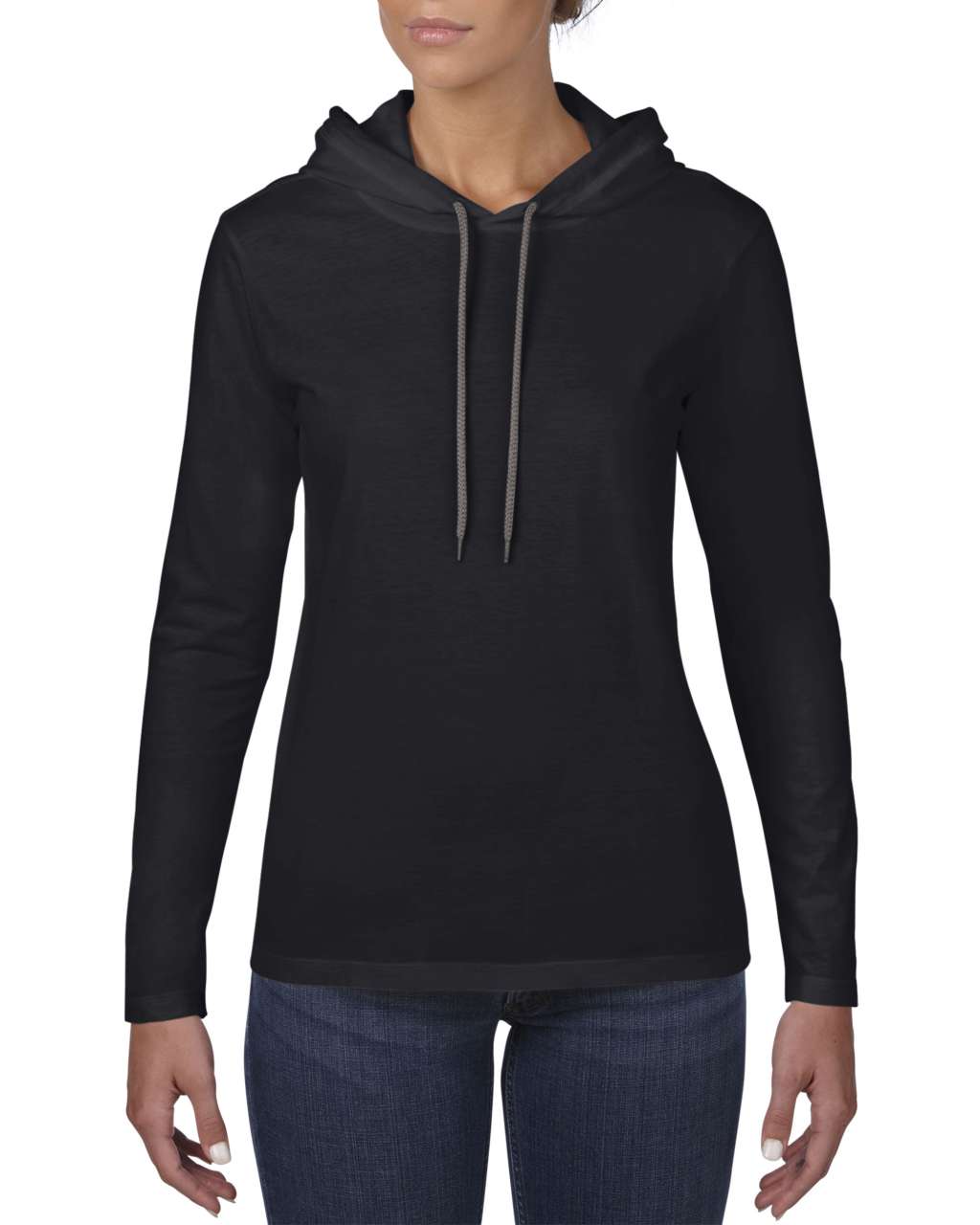 WOMEN’S LIGHTWEIGHT LONG SLEEVE HOODED TEE - Image 4