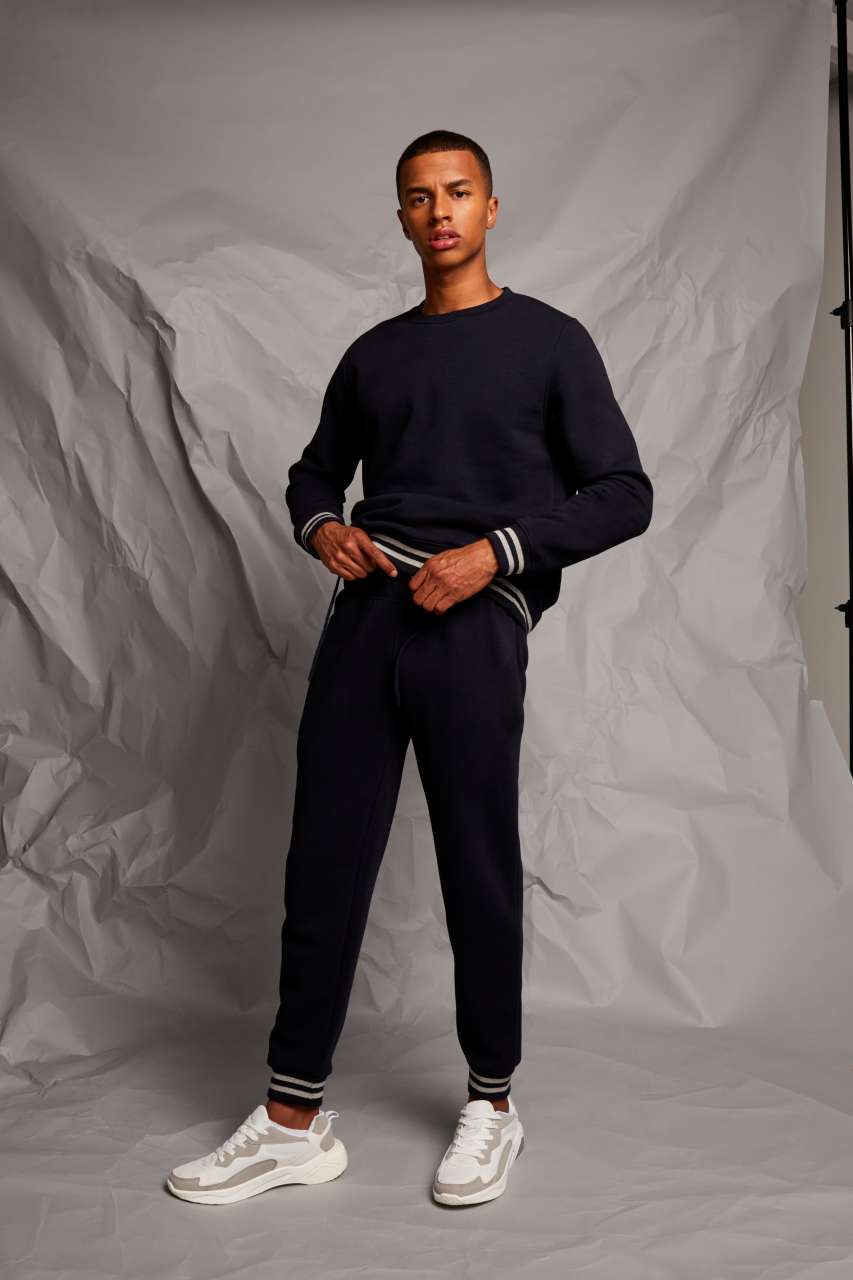JOGGERS WITH STRIPED CUFFS - Image 4