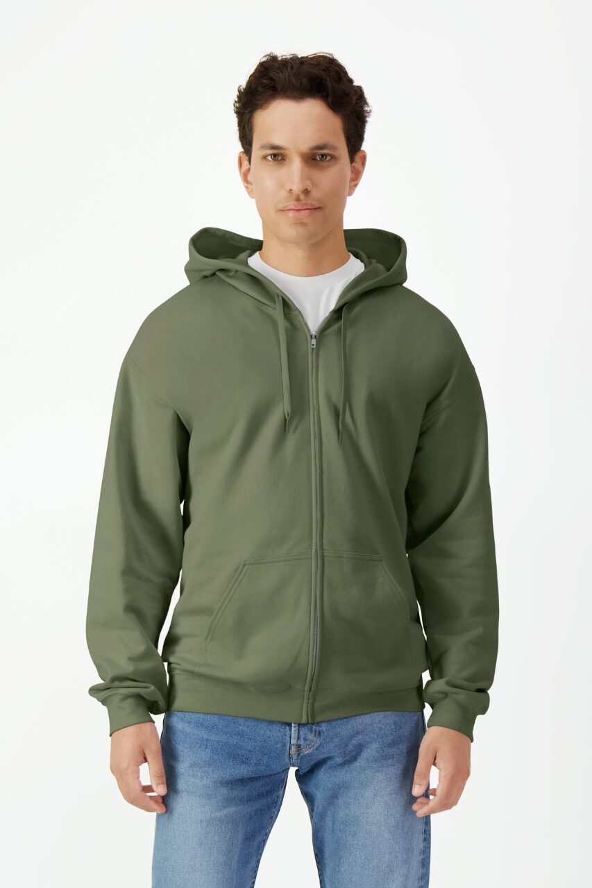 SOFTSTYLE® MIDWEIGHT FLEECE ADULT FULL ZIP HOODED SWEATSHIRT - Image 5