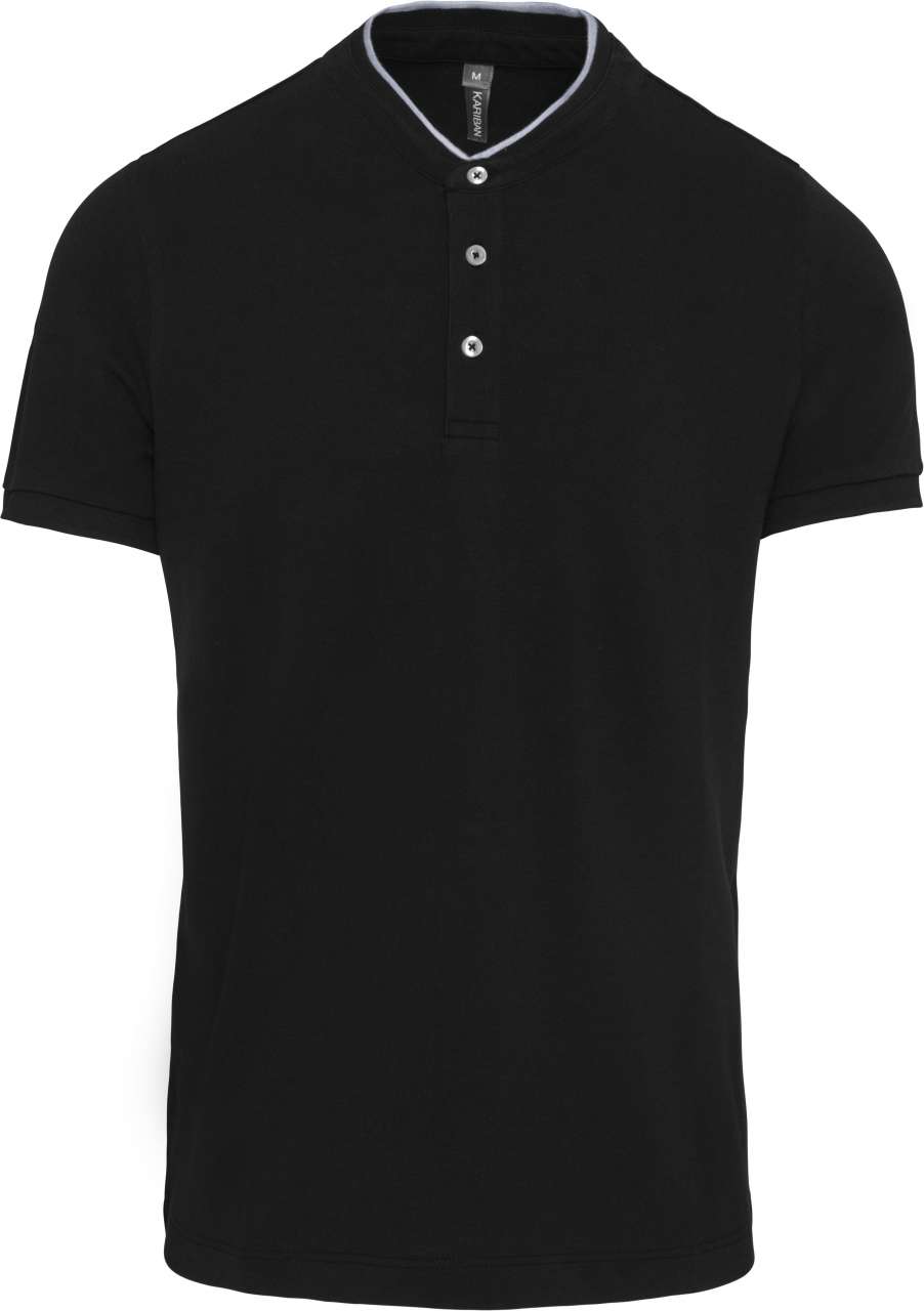 MEN'S SHORT SLEEVE POLO SHIRT WITH MANDARIN COLLAR - Image 3