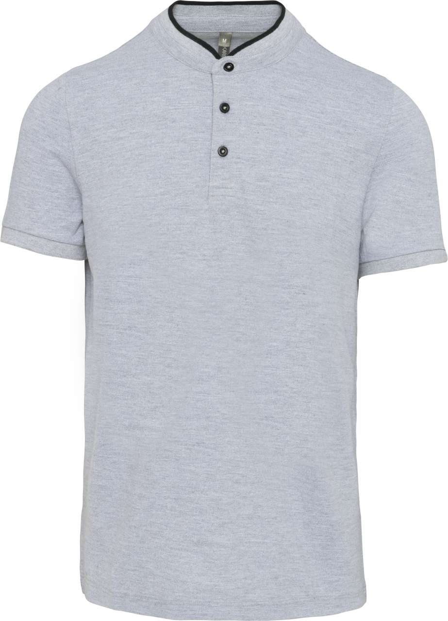 MEN'S SHORT SLEEVE POLO SHIRT WITH MANDARIN COLLAR - Image 5