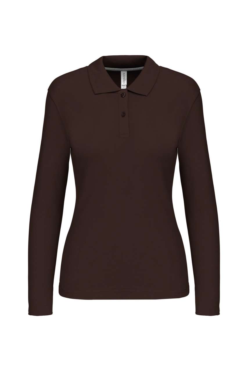 LADIES' LONG-SLEEVED POLO SHIRT - Image 2