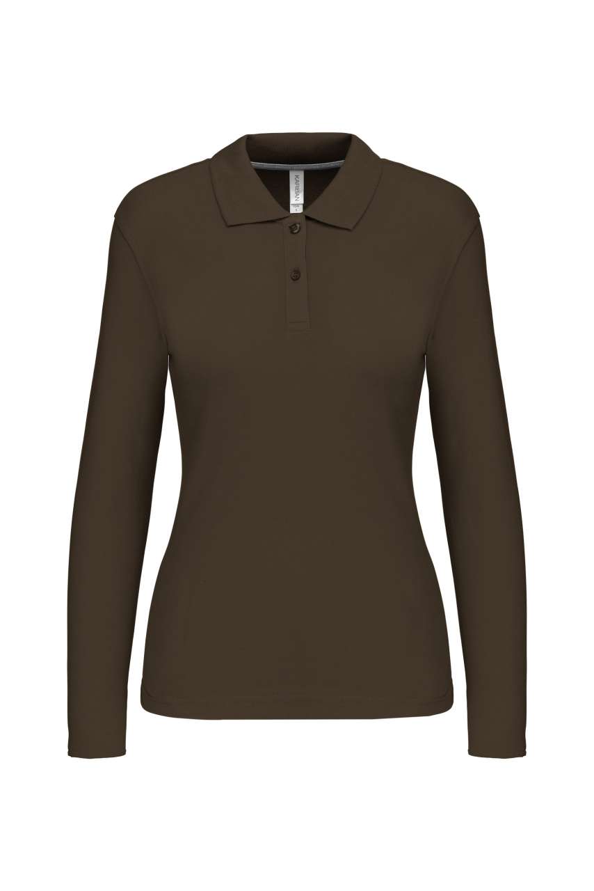 LADIES' LONG-SLEEVED POLO SHIRT - Image 4