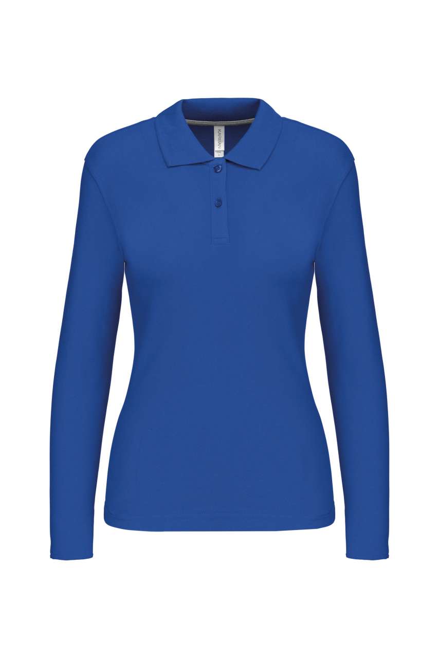LADIES' LONG-SLEEVED POLO SHIRT - Image 3
