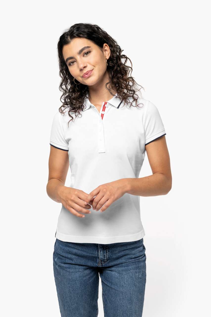 LADIES' SHORT-SLEEVED PIQUÉ KNIT POLO SHIRT - Image 5