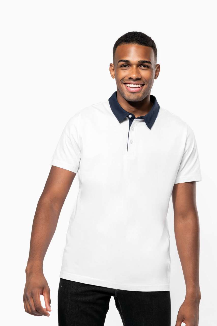 MEN'S TWO-TONE JERSEY POLO SHIRT - Image 8