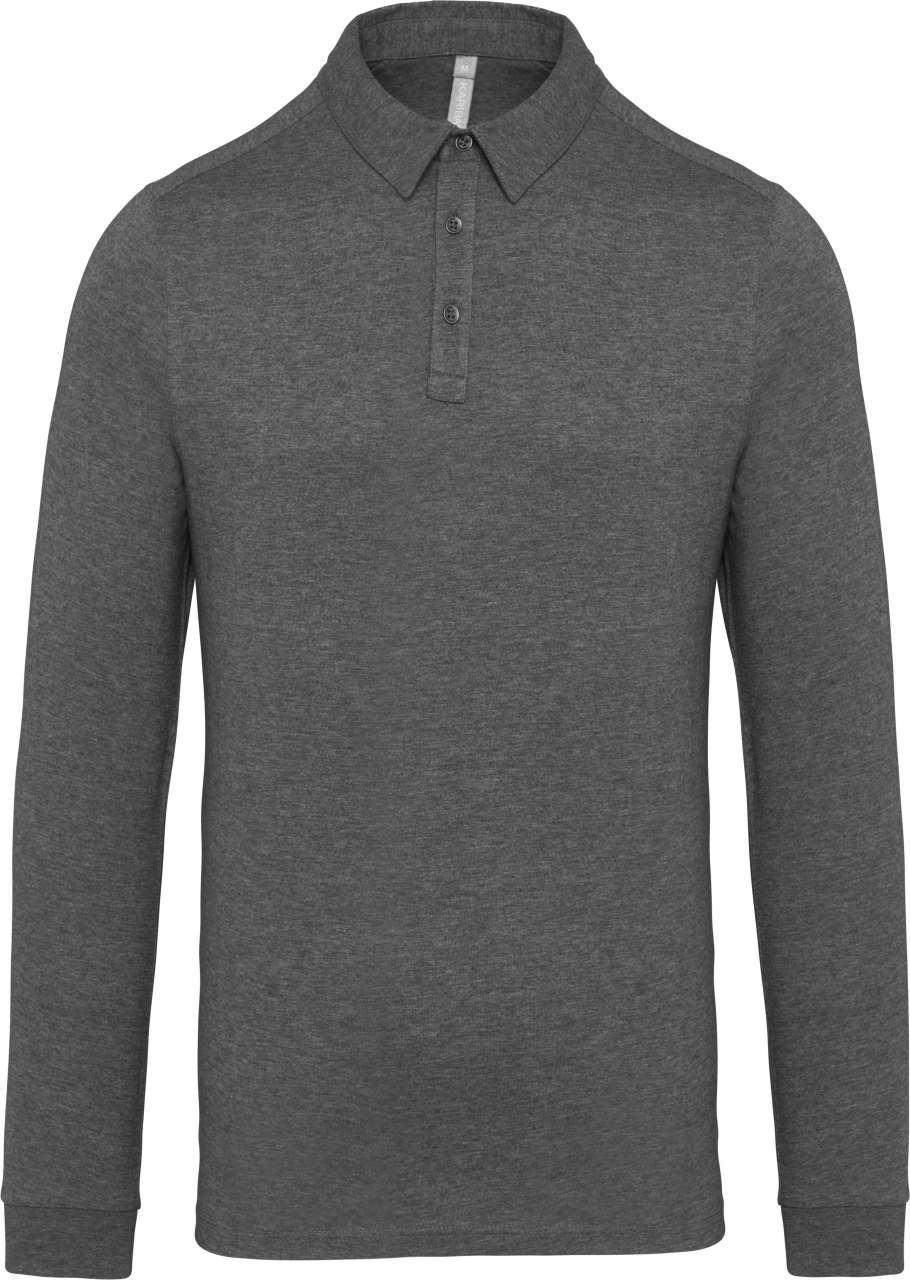 MEN'S LONG SLEEVED JERSEY POLO SHIRT - Image 2