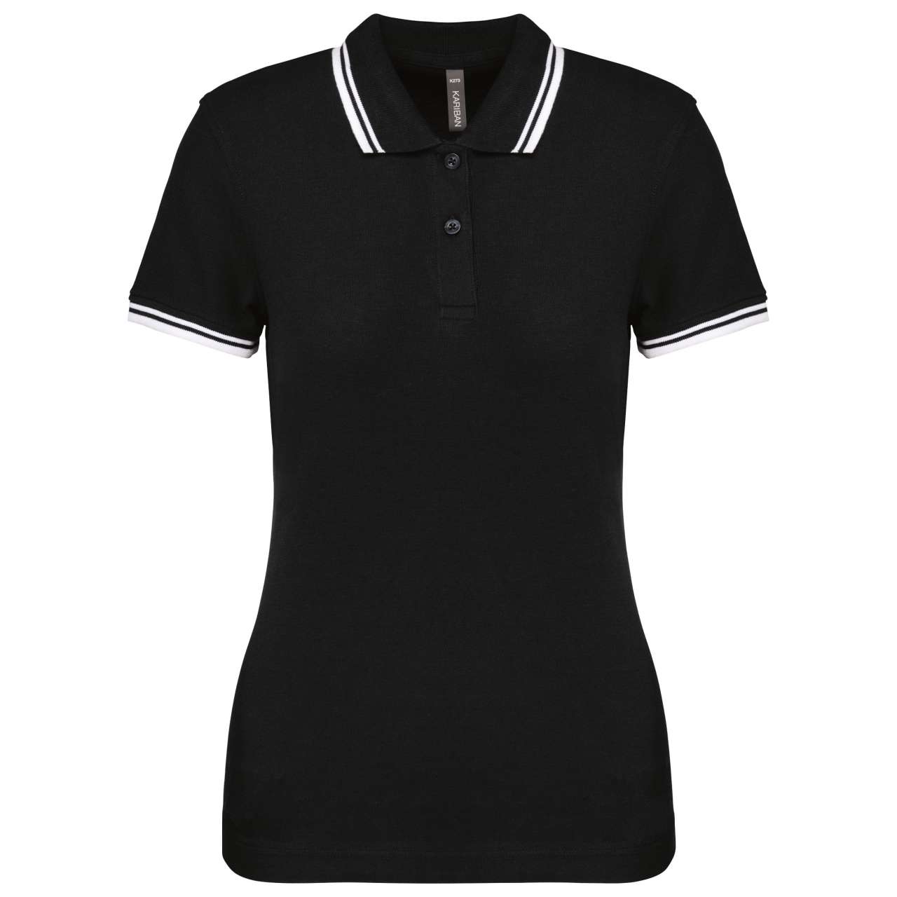 LADIE'S 2 STRIPED SHORT SLEEVED POLOSHIRT - Image 6