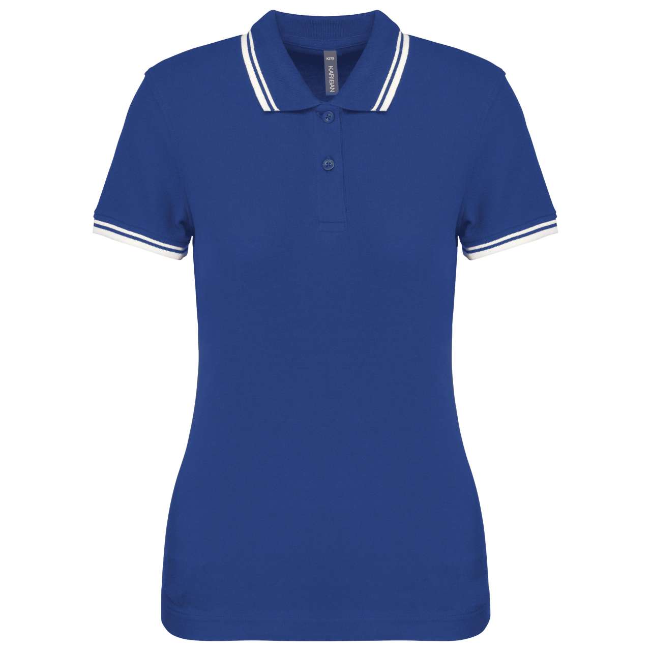 LADIE'S 2 STRIPED SHORT SLEEVED POLOSHIRT - Image 25