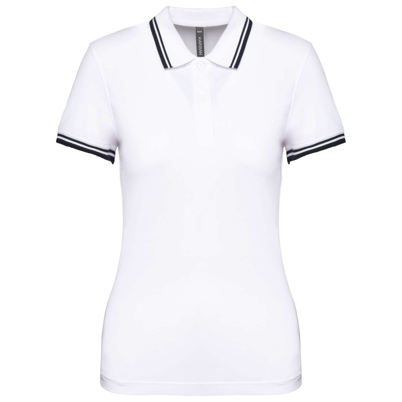 LADIE'S 2 STRIPED SHORT SLEEVED POLOSHIRT - Image 23