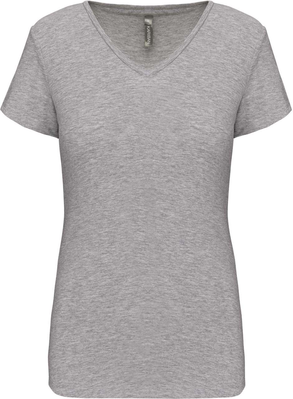 LADIES' SHORT-SLEEVED V-NECK T-SHIRT - Image 3