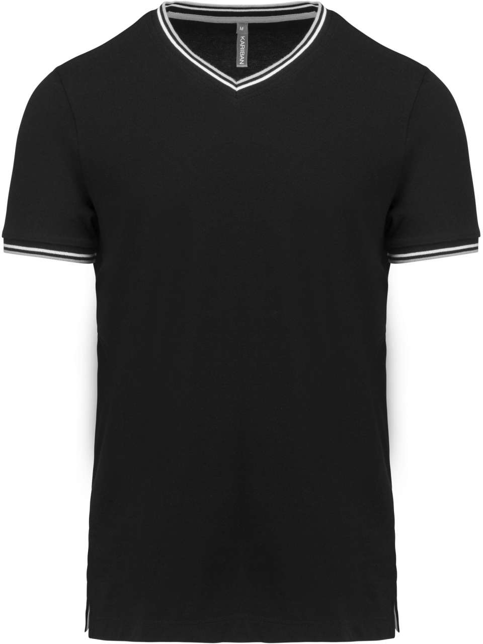 MEN'S PIQUÉ KNIT V-NECK T-SHIRT - Image 3