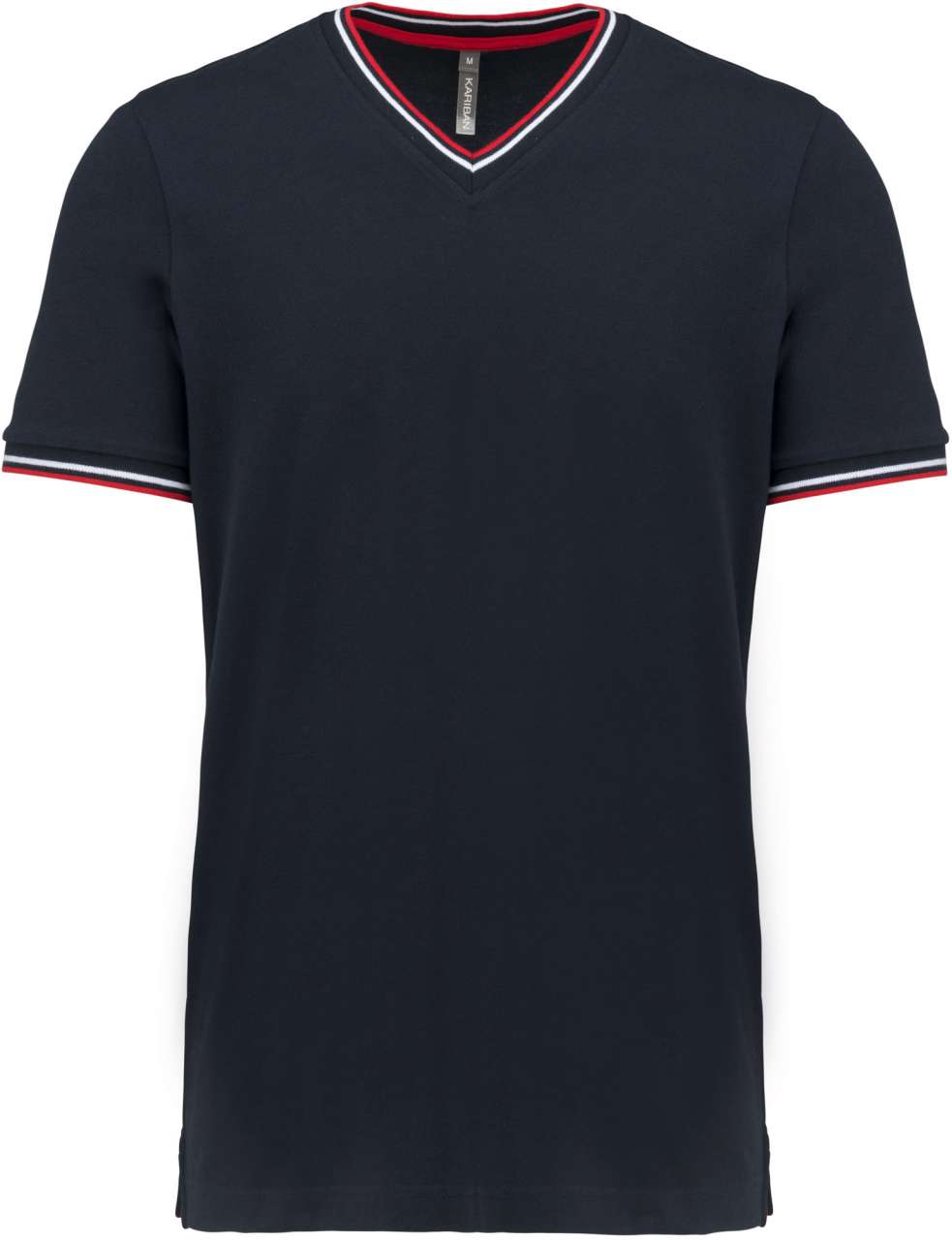 MEN'S PIQUÉ KNIT V-NECK T-SHIRT - Image 2