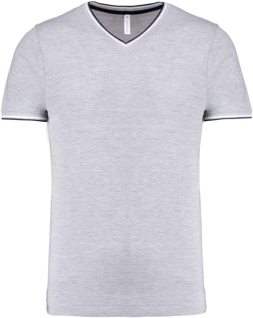 MEN'S PIQUÉ KNIT V-NECK T-SHIRT - Image 5