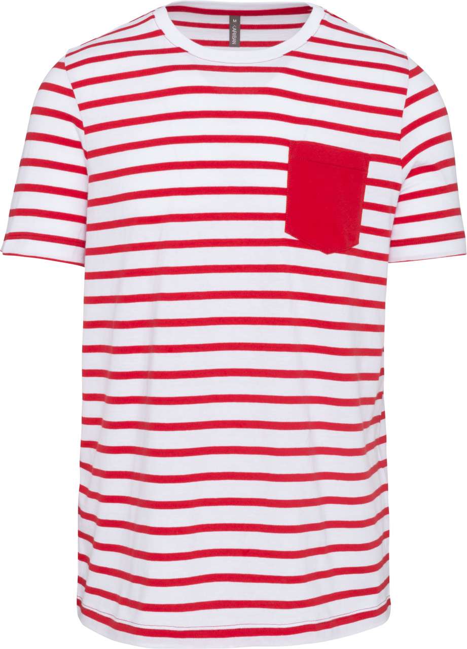 STRIPED SHORT SLEEVE SAILOR T-SHIRT WITH POCKET - Image 5