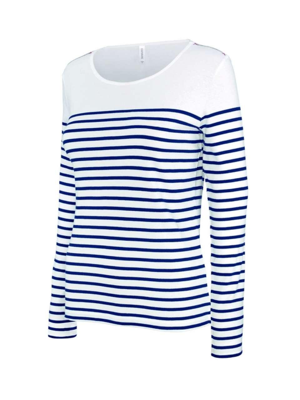 LADIES’ LONG-SLEEVED BRETON STRIPE TOP - Image 4