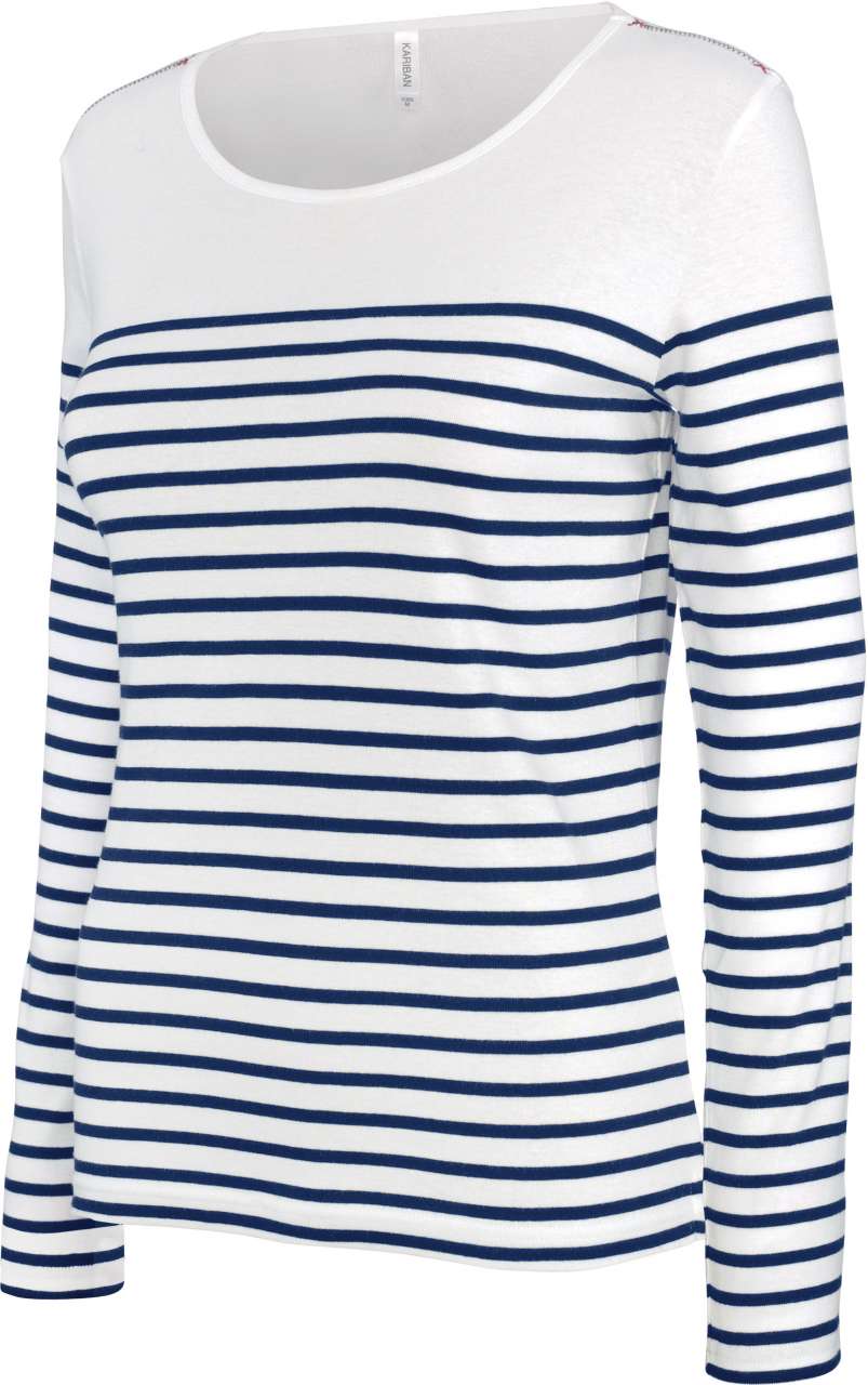 LADIES’ LONG-SLEEVED BRETON STRIPE TOP - Image 5