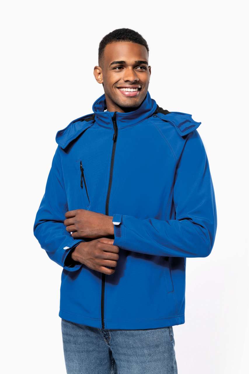 MEN'S DETACHABLE HOODED SOFTSHELL JACKET - Image 12