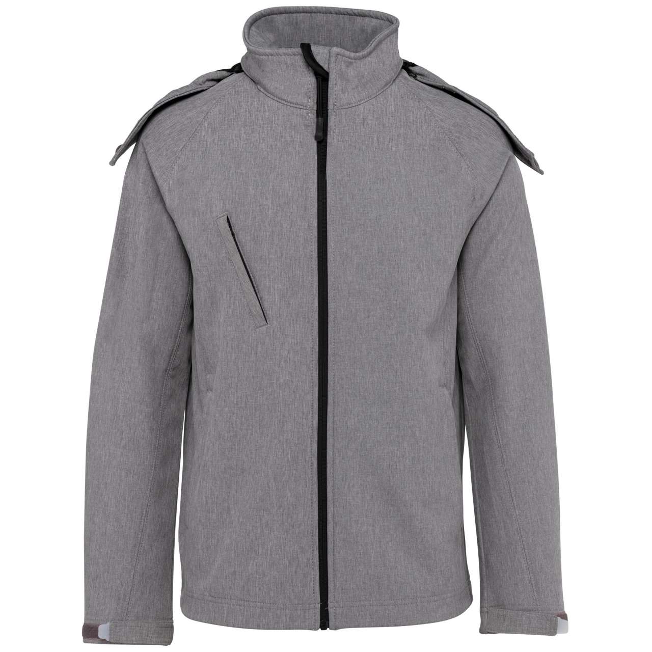 LADIES' DETACHABLE HOODED SOFTSHELL JACKET - Image 4