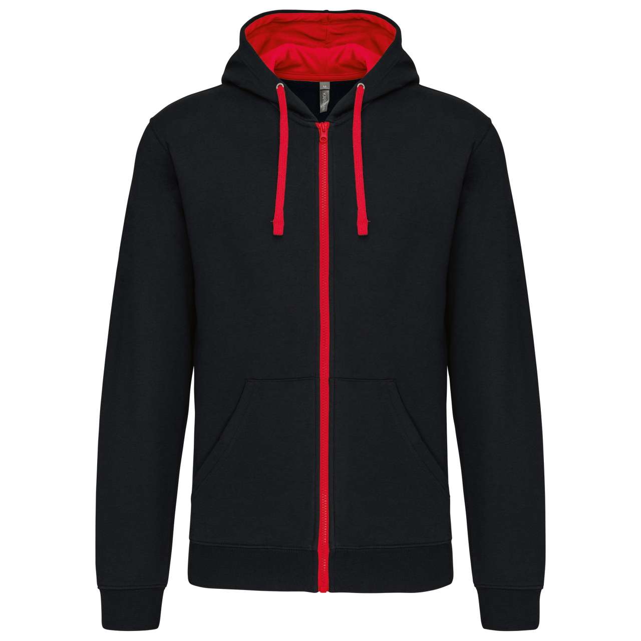 MEN'S CONTRAST HOODED FULL ZIP SWEATSHIRT - Image 2