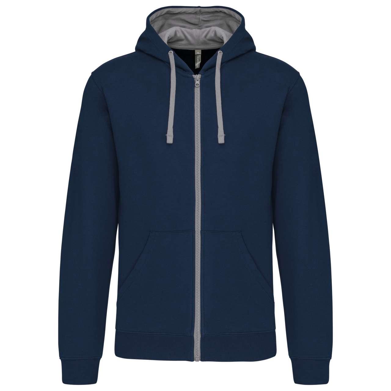 MEN'S CONTRAST HOODED FULL ZIP SWEATSHIRT - Image 7