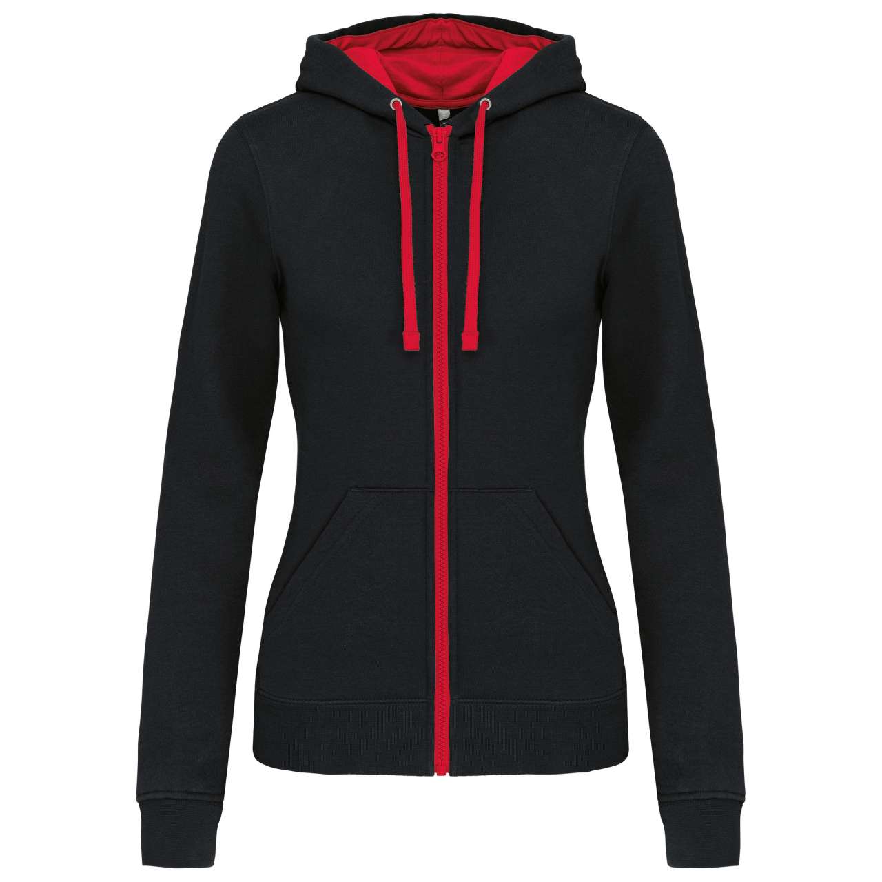LADIES’ CONTRAST HOODED FULL ZIP SWEATSHIRT - Image 12