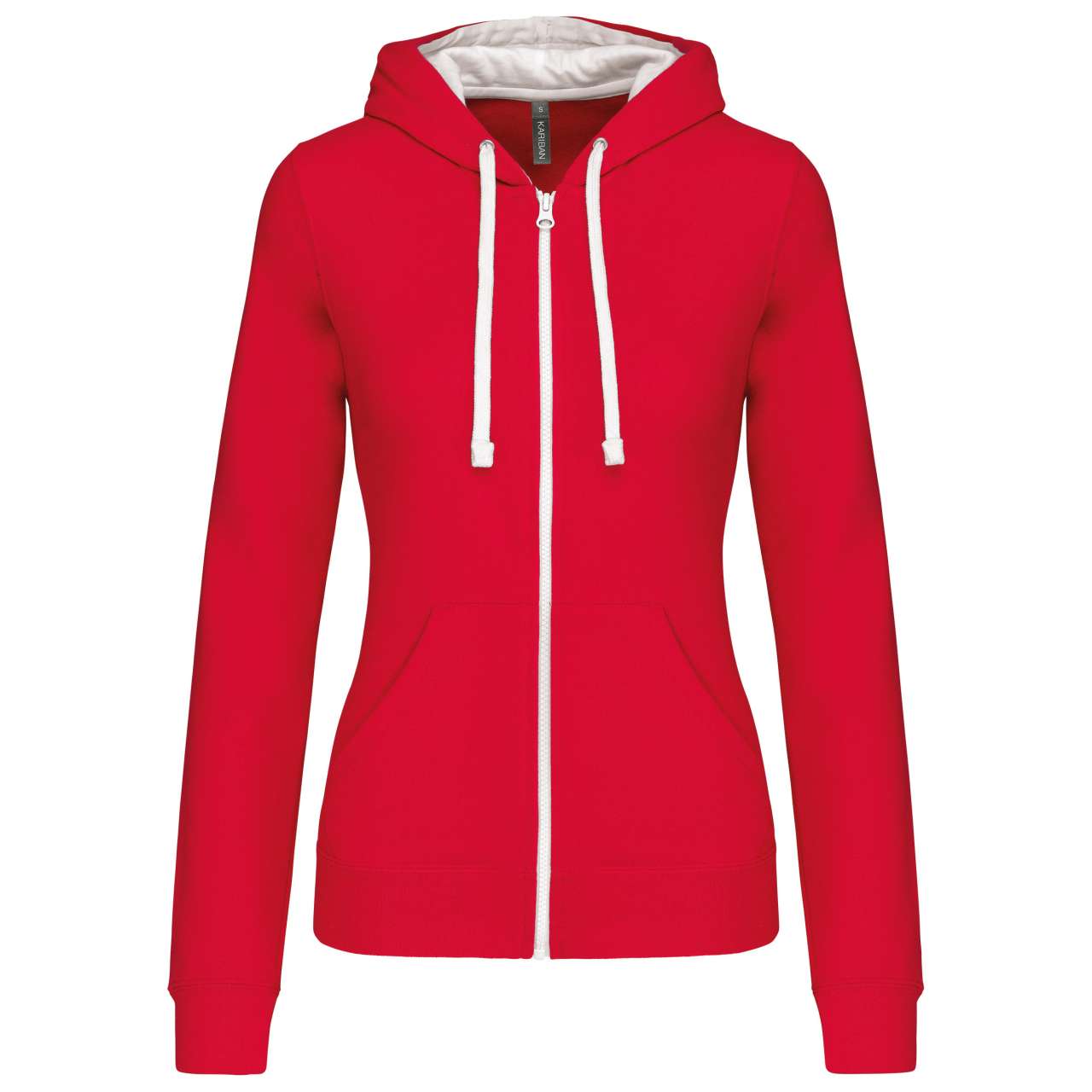 LADIES’ CONTRAST HOODED FULL ZIP SWEATSHIRT - Image 7