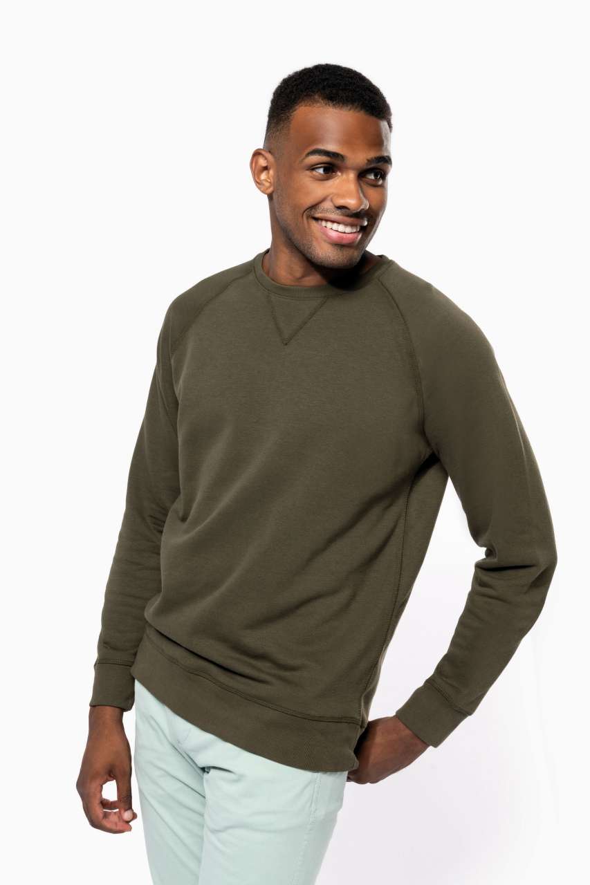 MEN'S ORGANIC COTTON CREW NECK RAGLAN SLEEVE SWEATSHIRT - Image 14