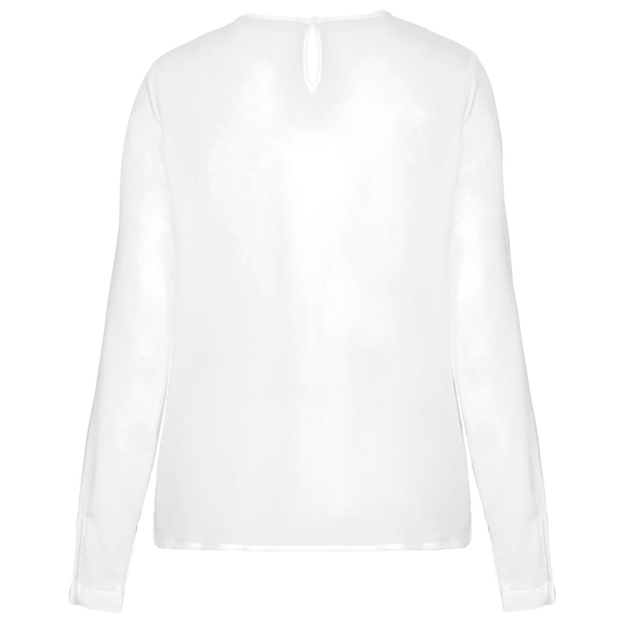 LADIES' LONG-SLEEVED CREPE BLOUSE - Image 3