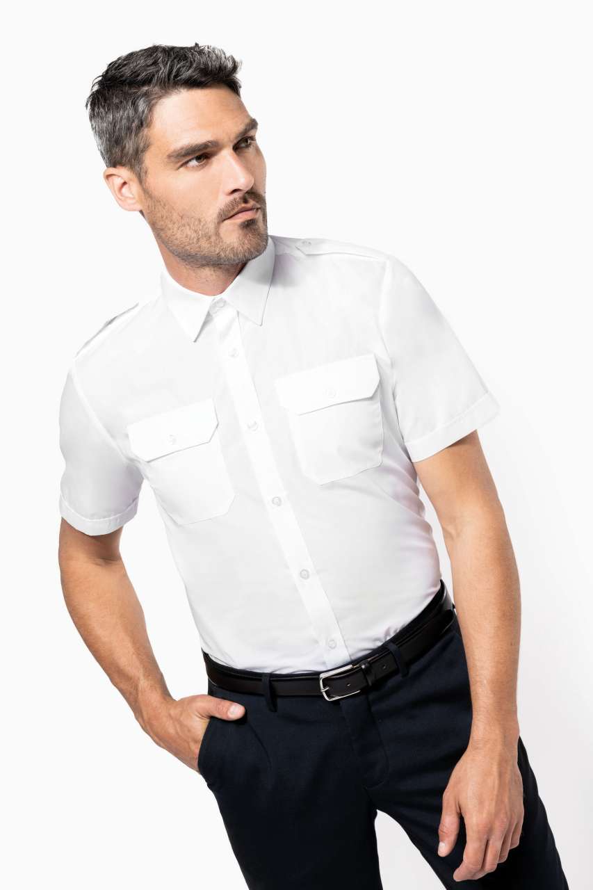 MEN'S SHORT-SLEEVED PILOT SHIRT - Image 4