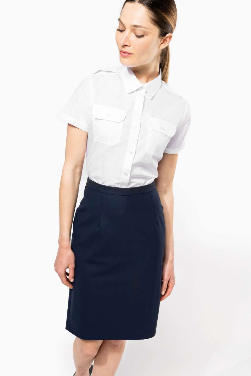 LADIES’ SHORT-SLEEVED PILOT SHIRT - Image 4