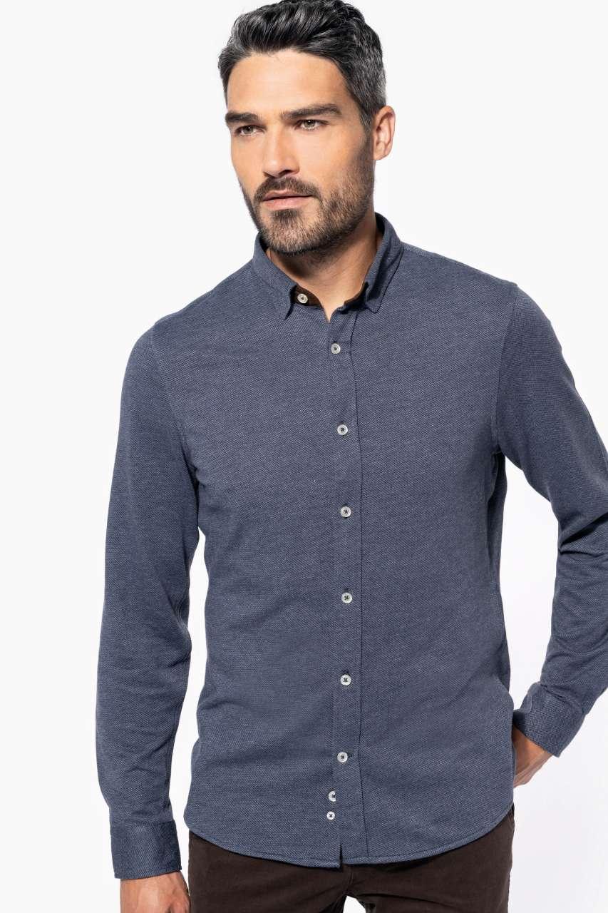 LONG-SLEEVED JACQUARD KNIT SHIRT - Image 5