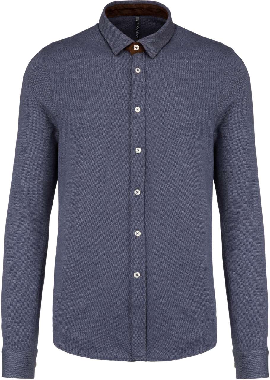 LONG-SLEEVED JACQUARD KNIT SHIRT - Image 2