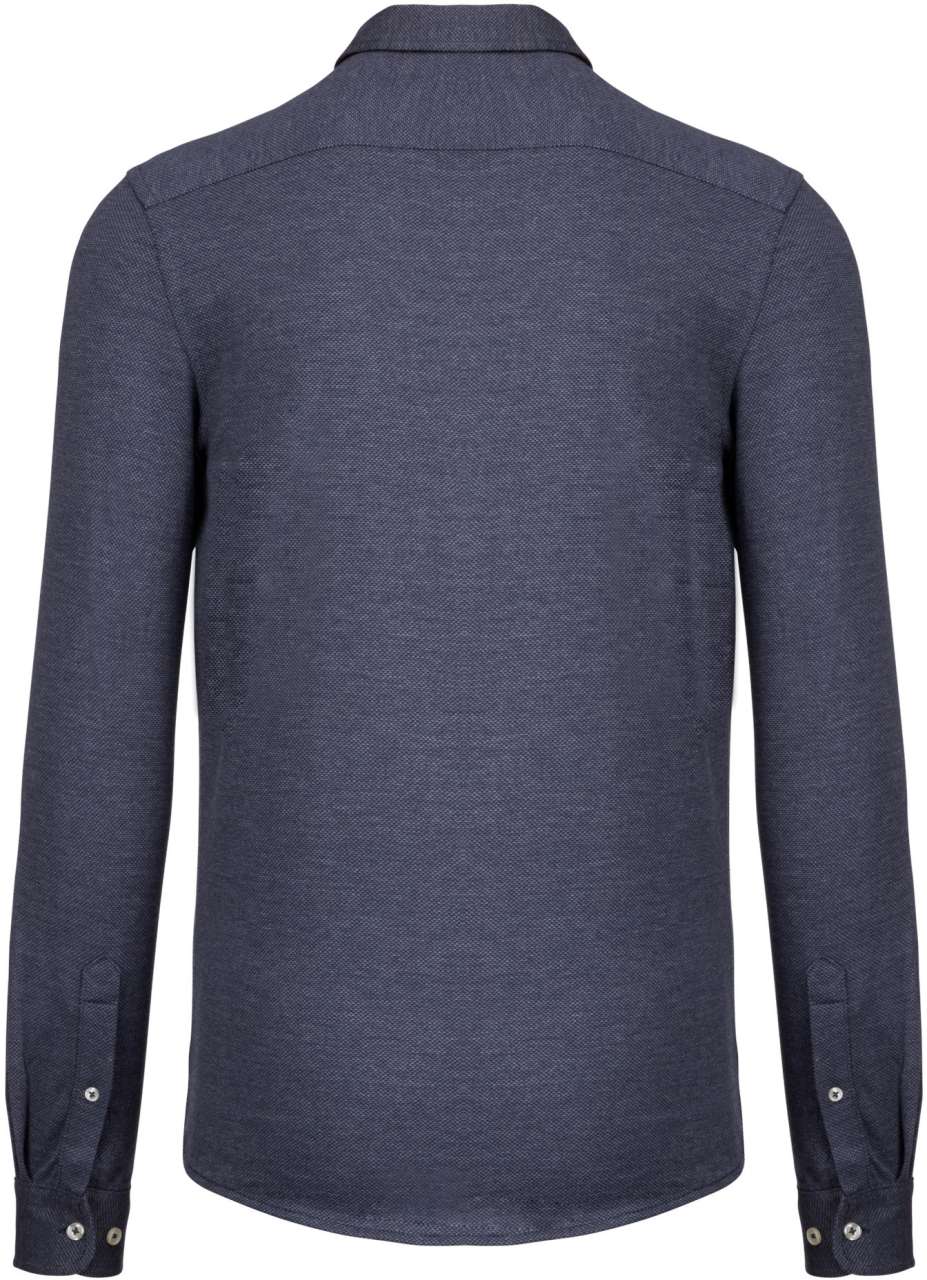 LONG-SLEEVED JACQUARD KNIT SHIRT