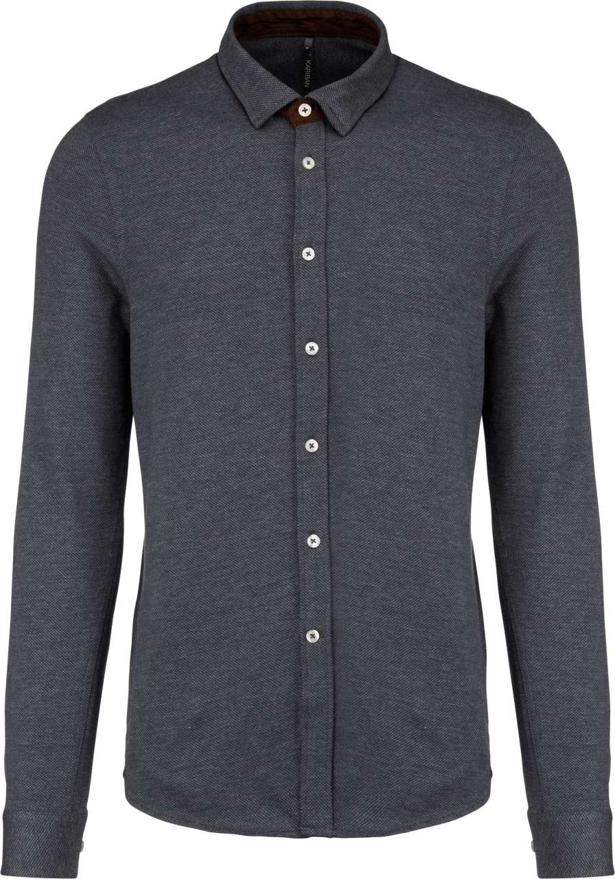 LONG-SLEEVED JACQUARD KNIT SHIRT - Image 4