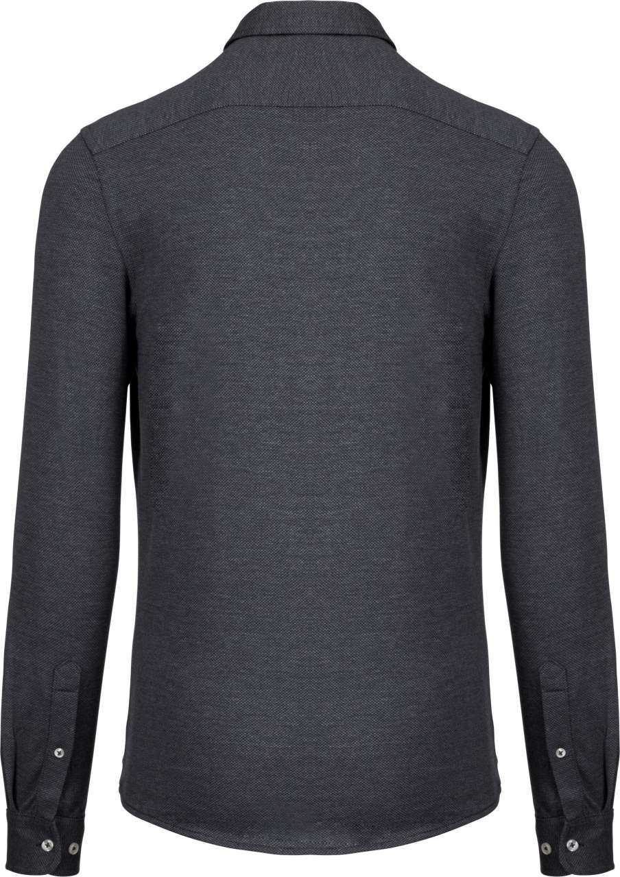 LONG-SLEEVED JACQUARD KNIT SHIRT - Image 3