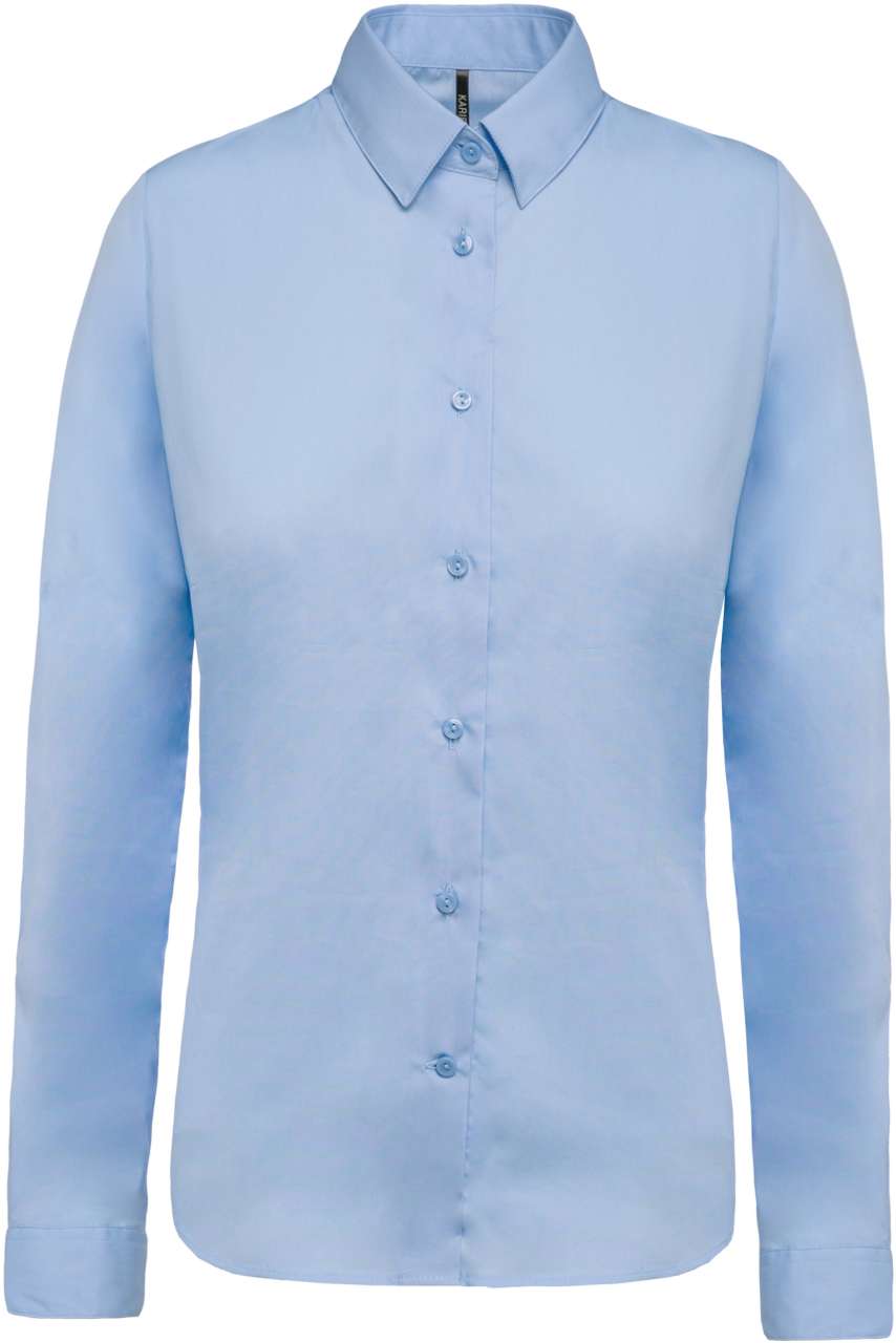 LADIES’ LONG-SLEEVED COTTON POPLIN SHIRT - Image 3
