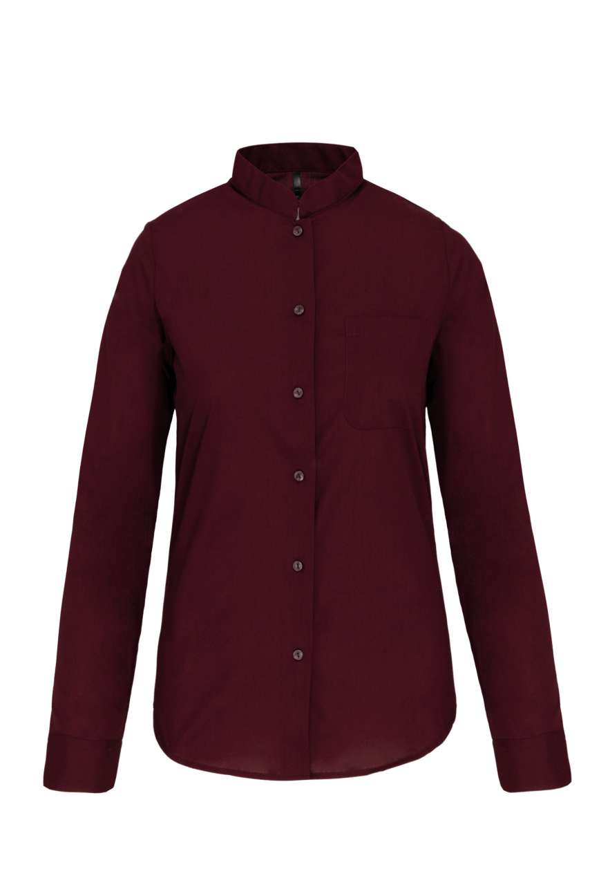 LADIES' LONG-SLEEVED MANDARIN COLLAR SHIRT - Image 2