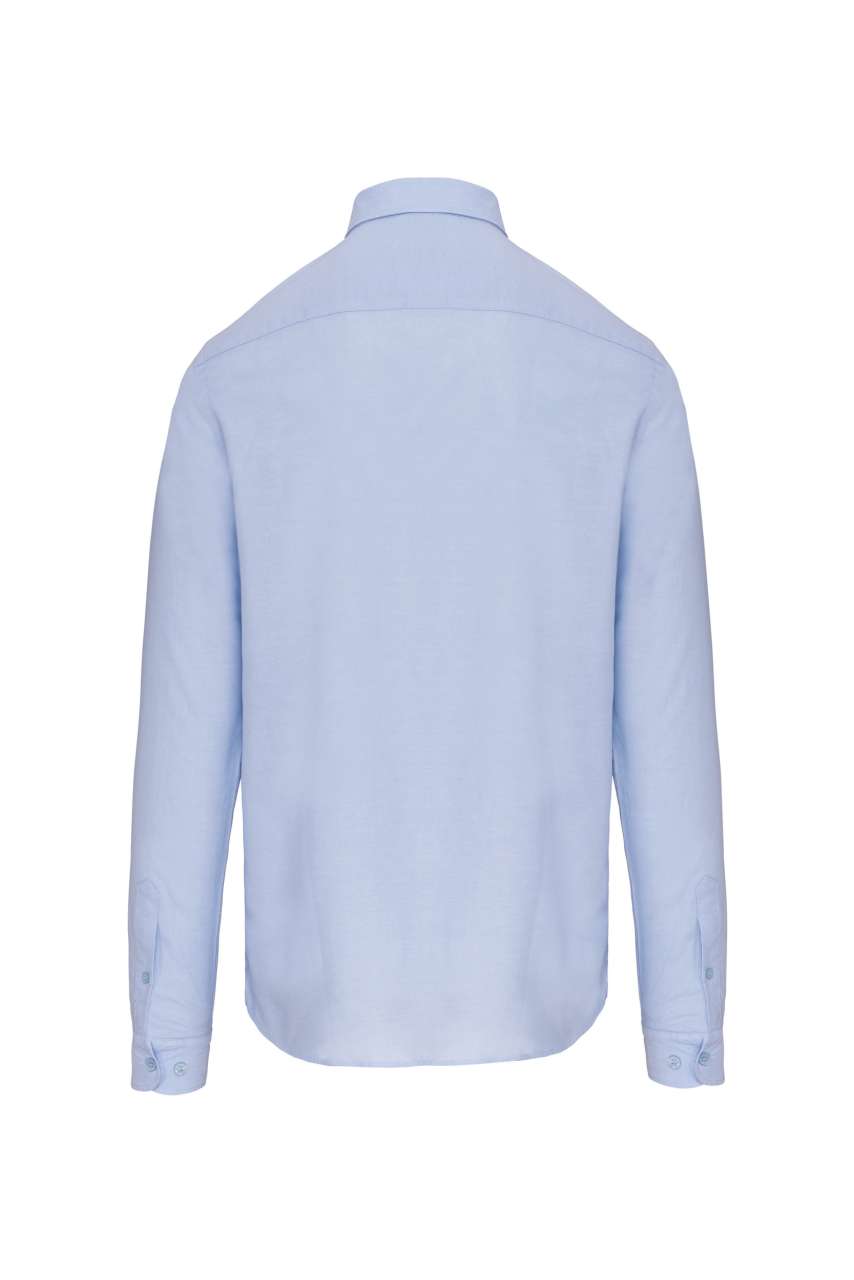 LONG-SLEEVED WASHED OXFORD COTTON SHIRT - Image 4