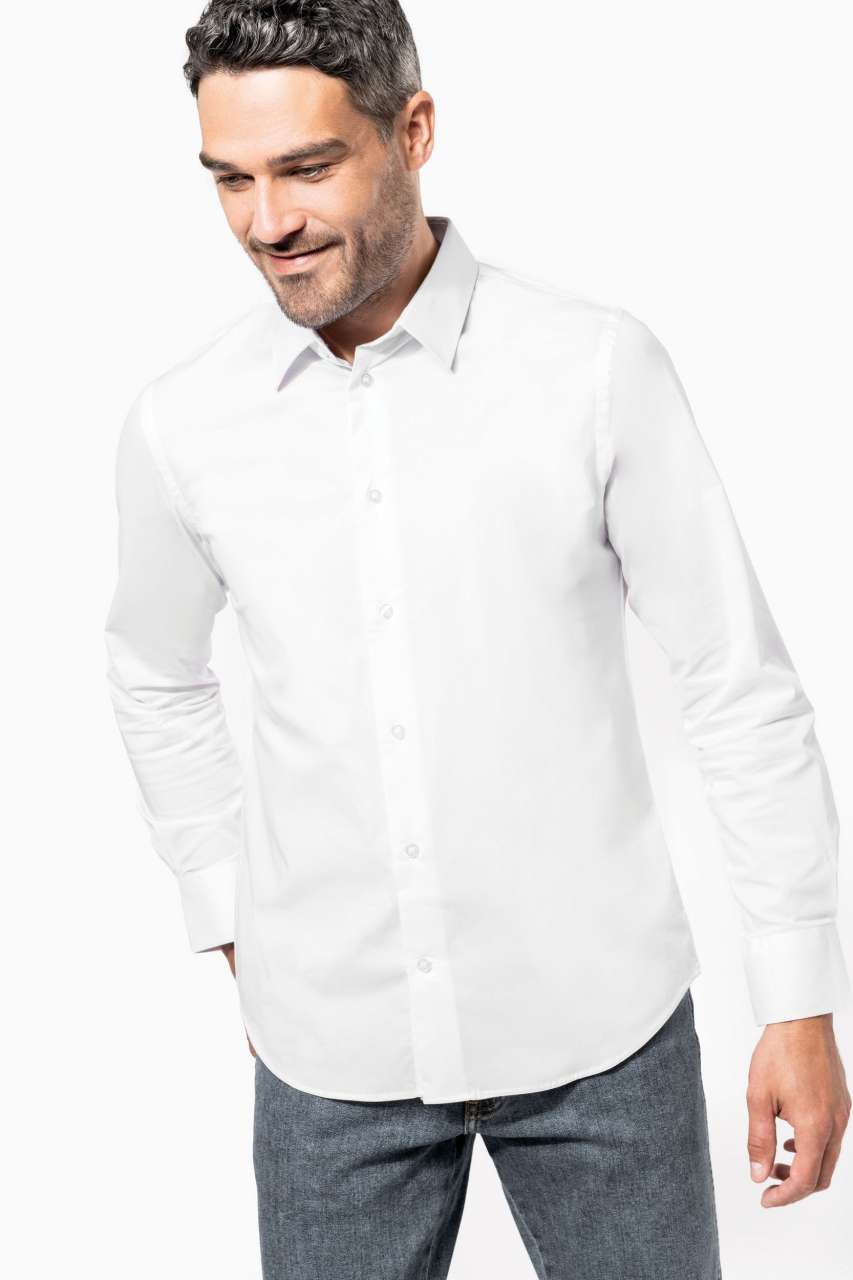 LONG-SLEEVED COTTON/ELASTANE SHIRT - Image 10