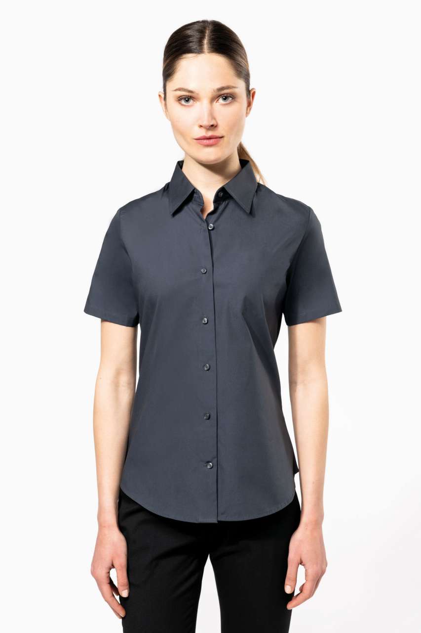 LADIES' SHORT-SLEEVED COTTON/ELASTANE SHIRT - Image 11