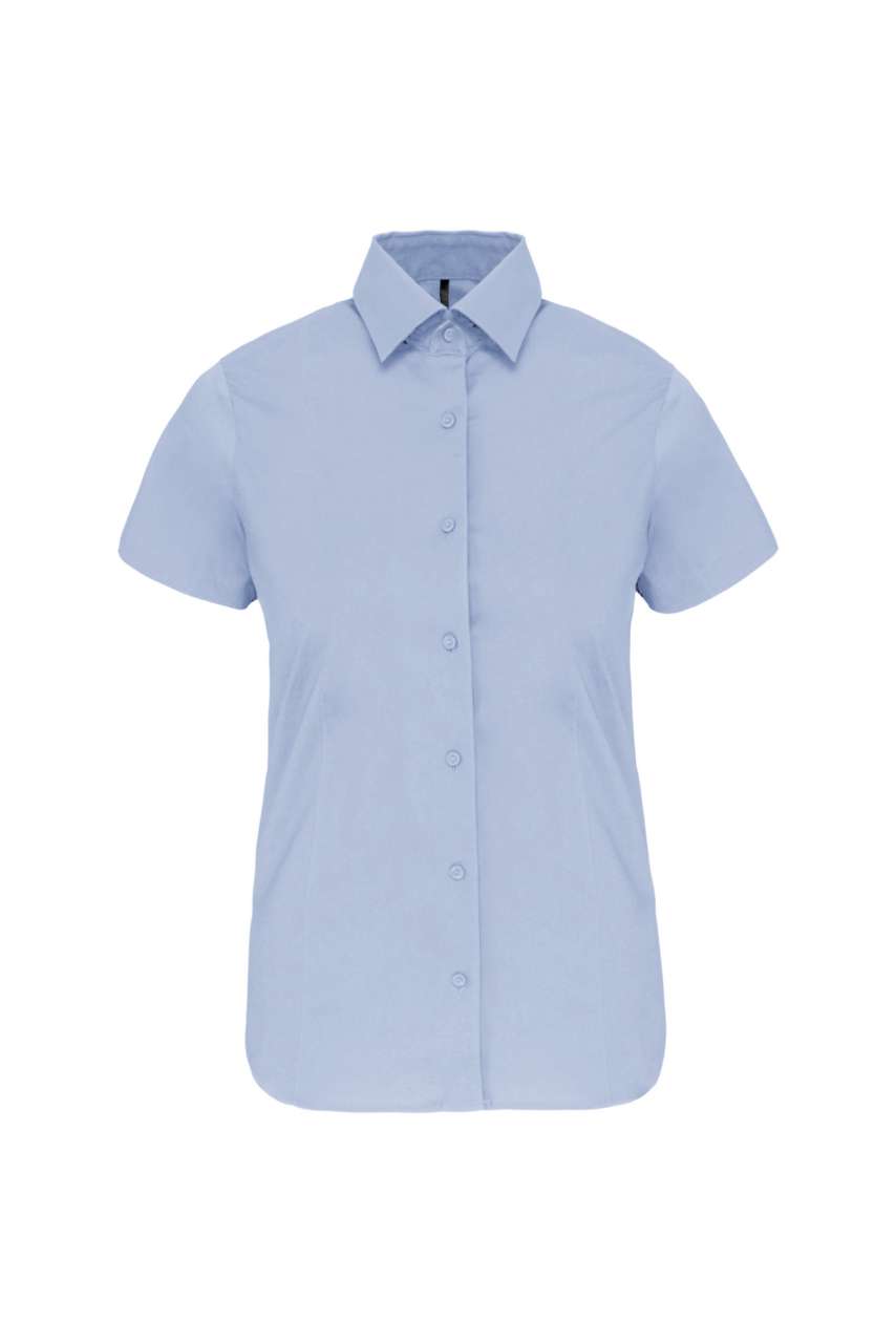 LADIES' SHORT-SLEEVED COTTON/ELASTANE SHIRT - Image 5